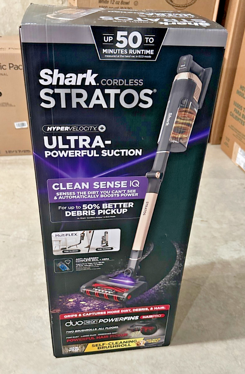 Shark Stratos IZ840H Cordless Stick Vacuum Clean Sense IQ DuoClean PowerFins