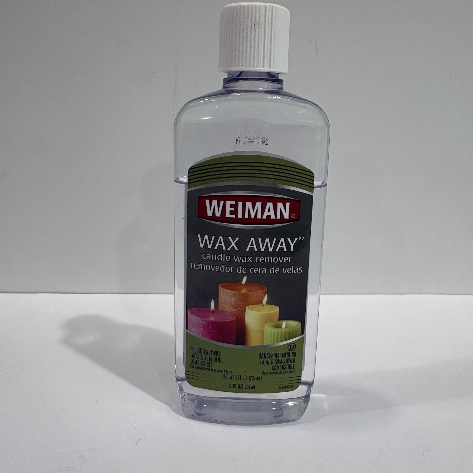 Weiman Wax Away Candle Wax Remover Fabrics Furniture Carpet 8 oz. 80% Full