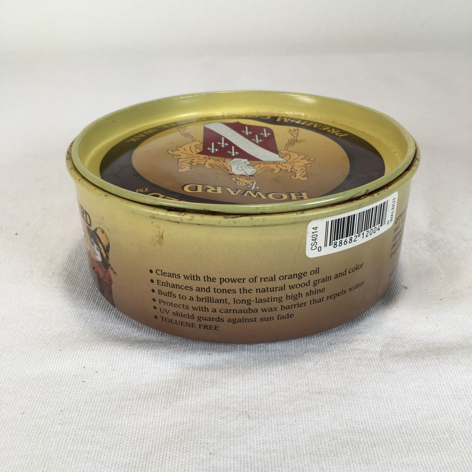 Vintage Howard Citrus Shield Premium Color Paste Wax Walnut 11oz