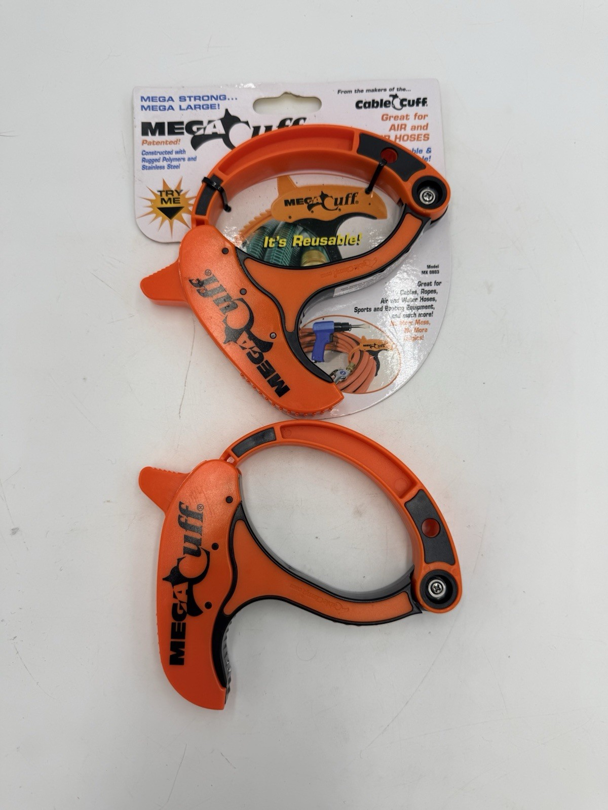 2 MEGA CABLE CUFF-ORGANIZE AIR-WATER HOSES-ROPE-REUSABLE & ADJUSTABLE-MODEL