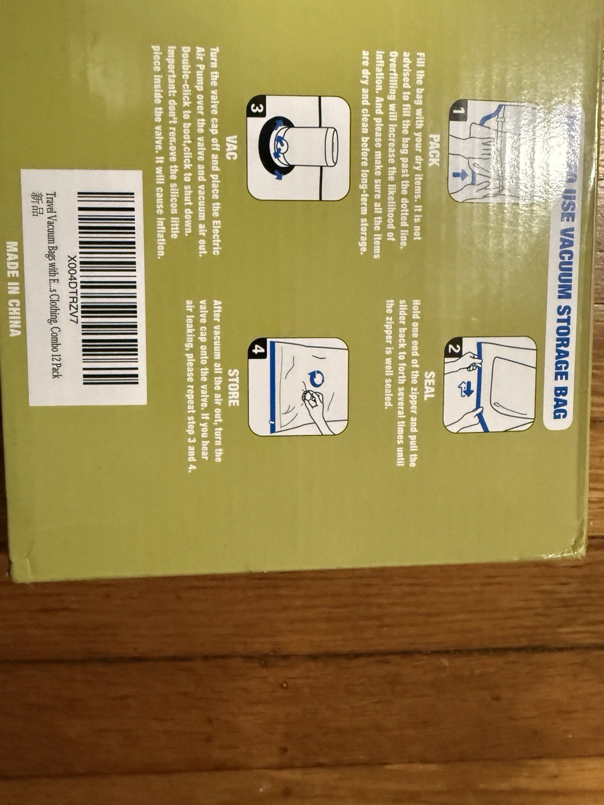 Hibag Travel Vacuum Storage Bags Electric Air Pump 12 Pack Leak Proof Valve