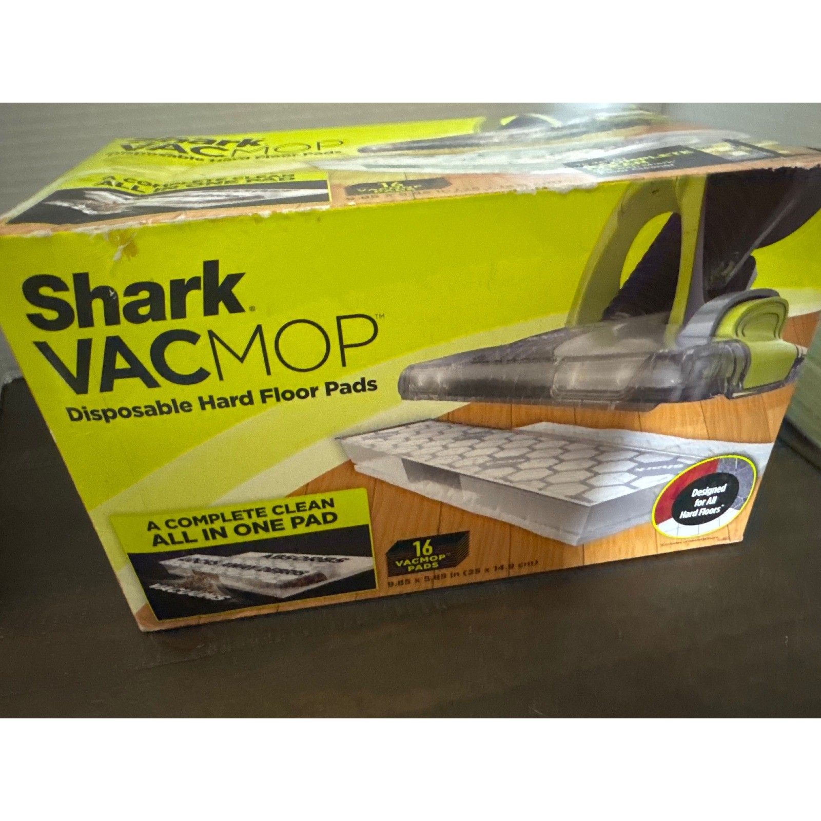 Shark VACMOP Disposable Hard Floor Pads 16 Count VMP16 White Gray Hexagon NEW