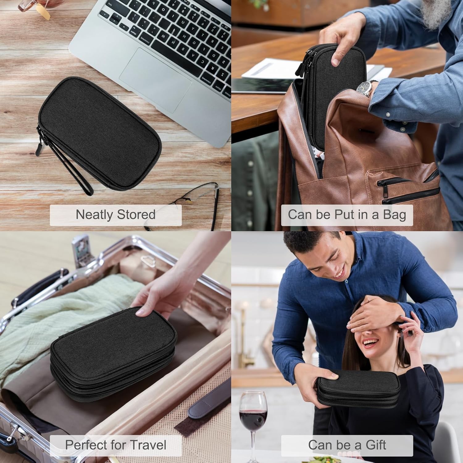 FYY Travel Cable Organizer Pouch Electronic Accessories Carry Case Portable Wate