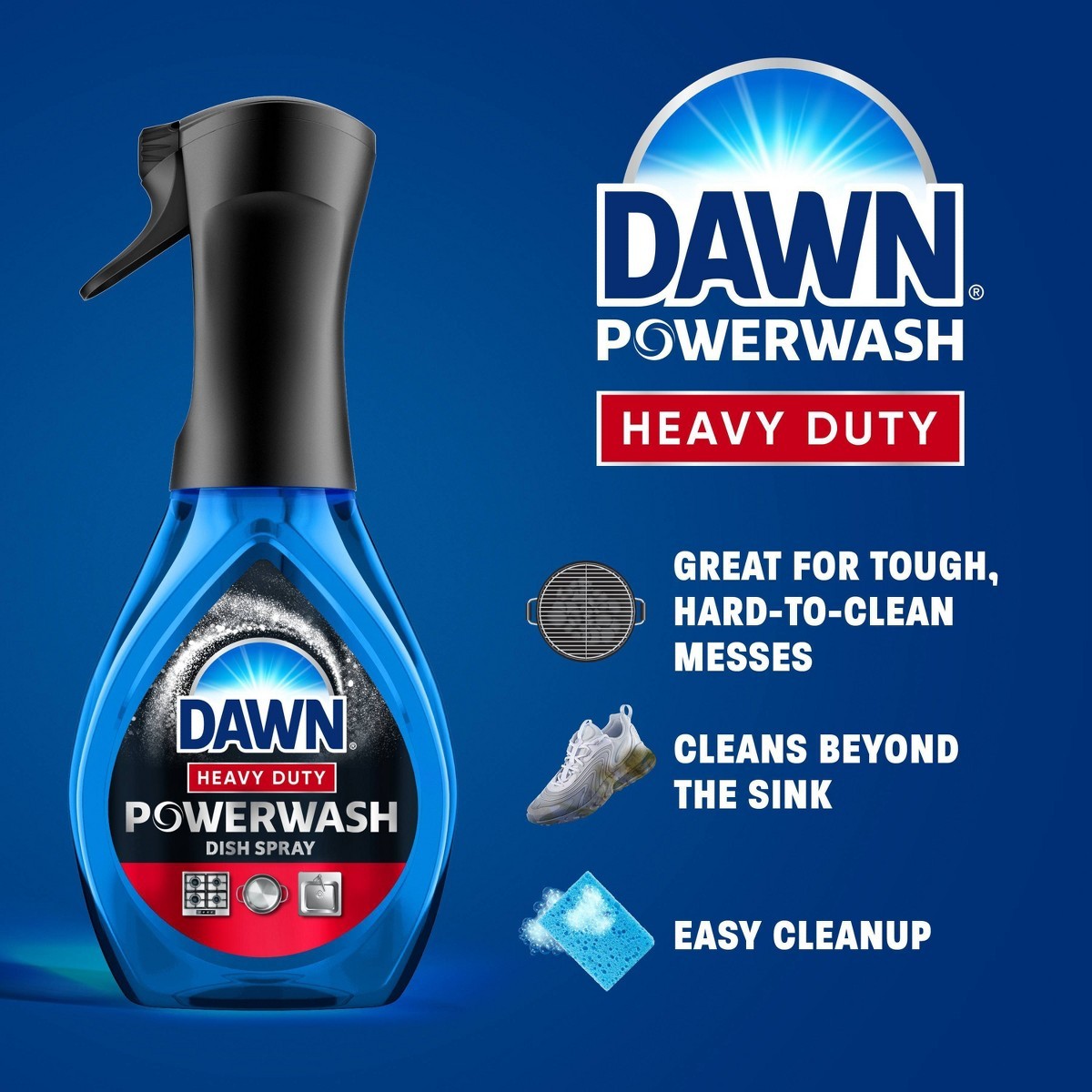 16 fl oz Heavy Duty Dish Spray Powerwash Formula Kitchen Washing‑Up Supply