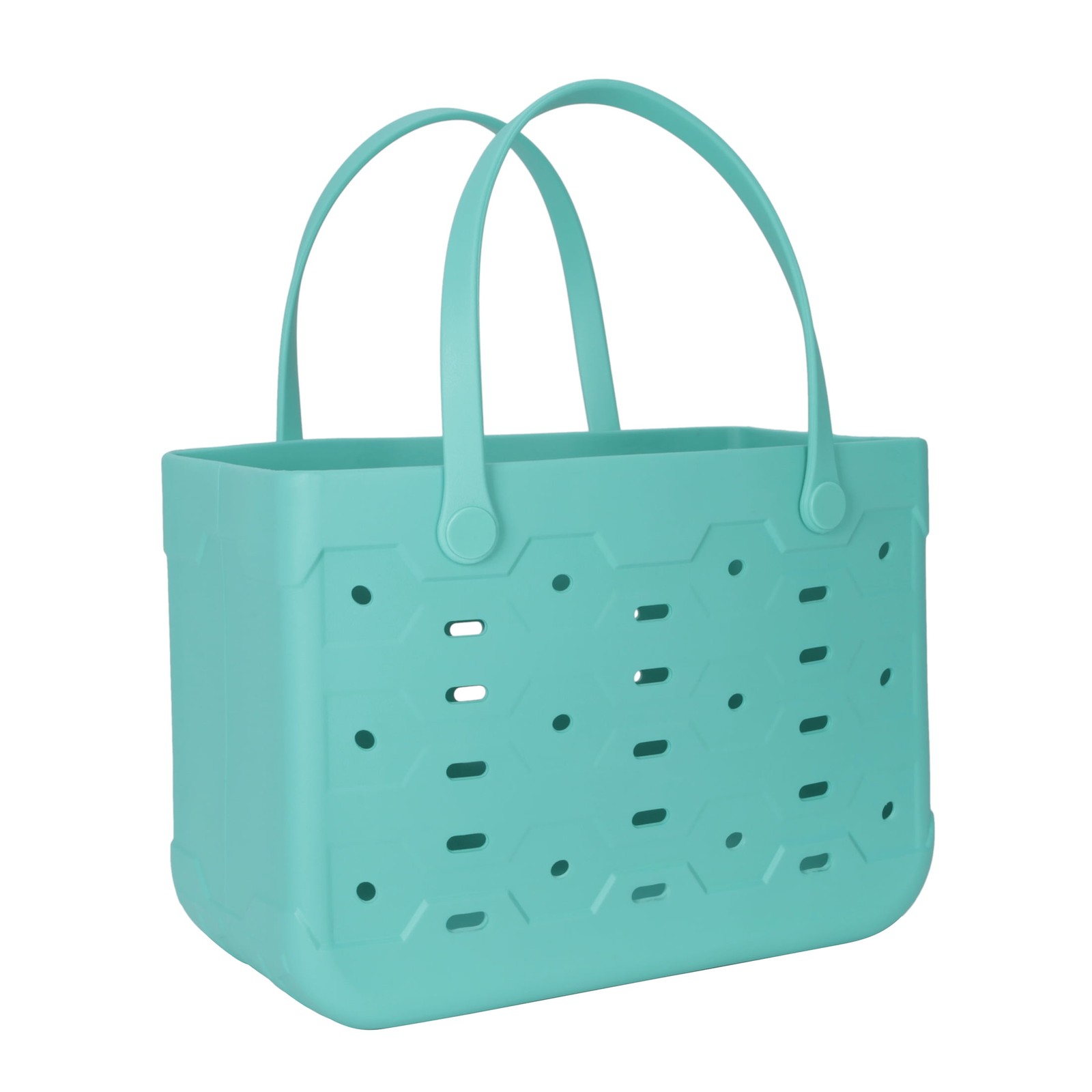 Mainstays Large Plastic Laundry Flex Tote, 18″W x 8.75″D x 13″H, Teal Dream