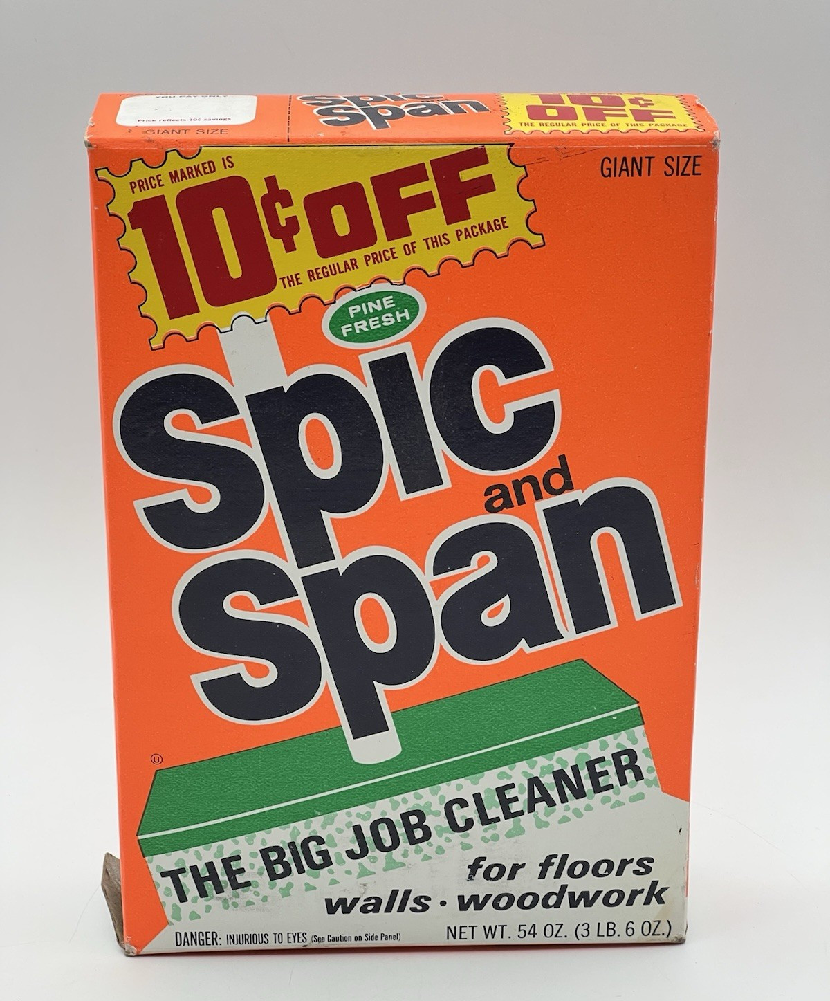NEW Vintage Spic and Span The Big Job Cleaner 3lbs NOS 54oz Giant Size Box Prop