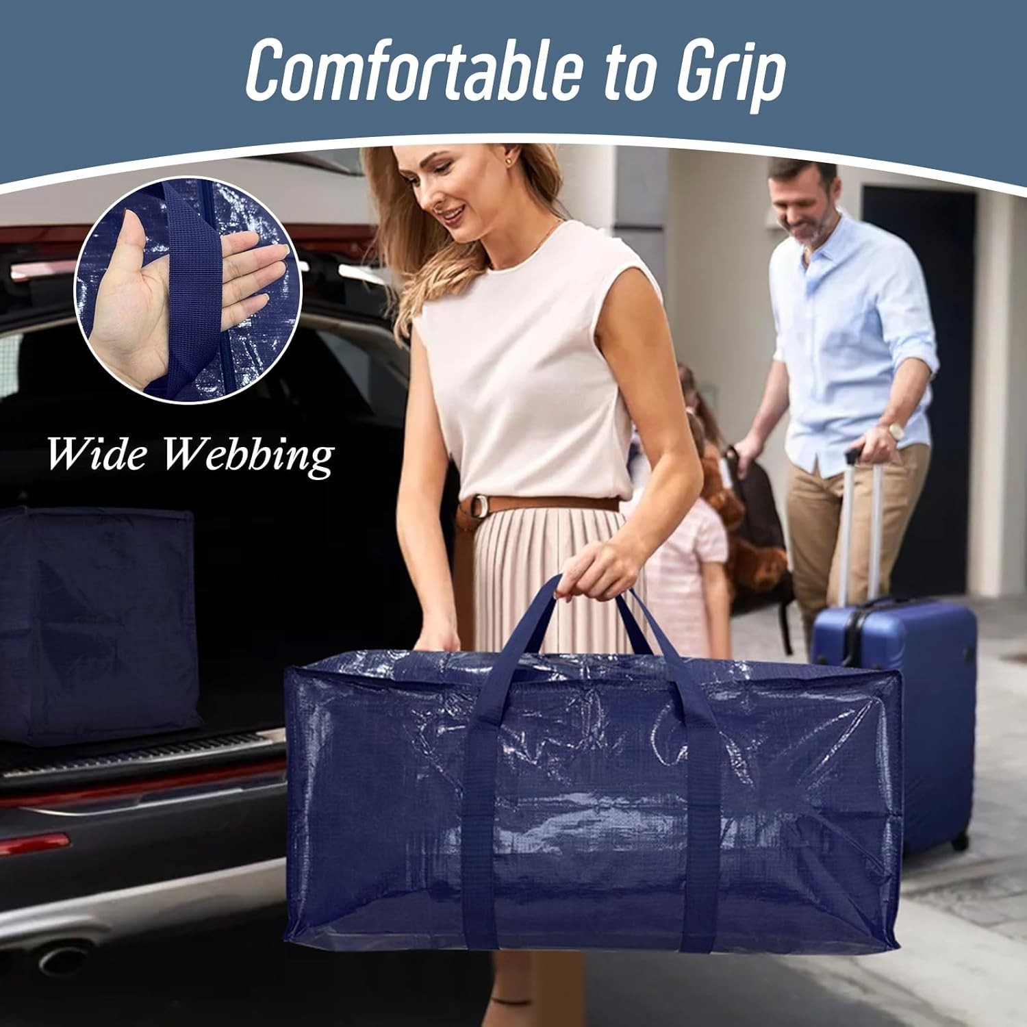 Durable 6 Pack Extra Thick Moving Bags – Tear & Water Resistant for Easy Packing