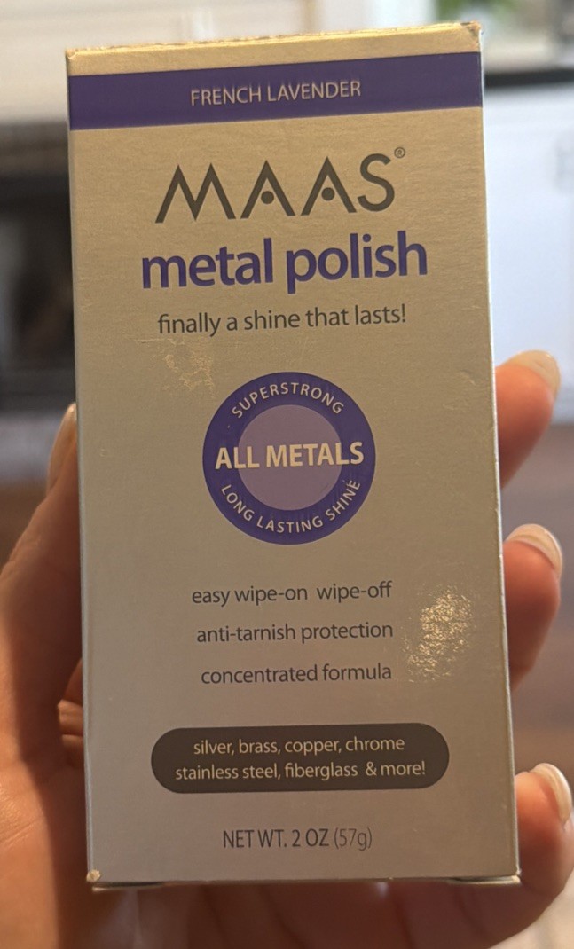 Maas Metal Polish 2 oz Tube French Lavender All Metals Multi-Surface Sealed