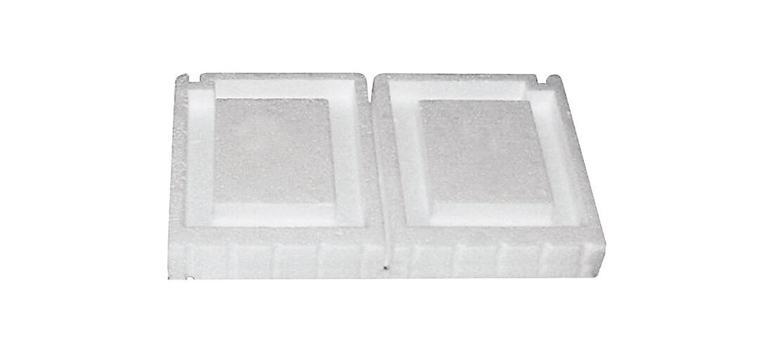 Vent Block Foam Plug, Foam, For: Lawrence, Vent-Air, Norwesco Vents, 1/PR White