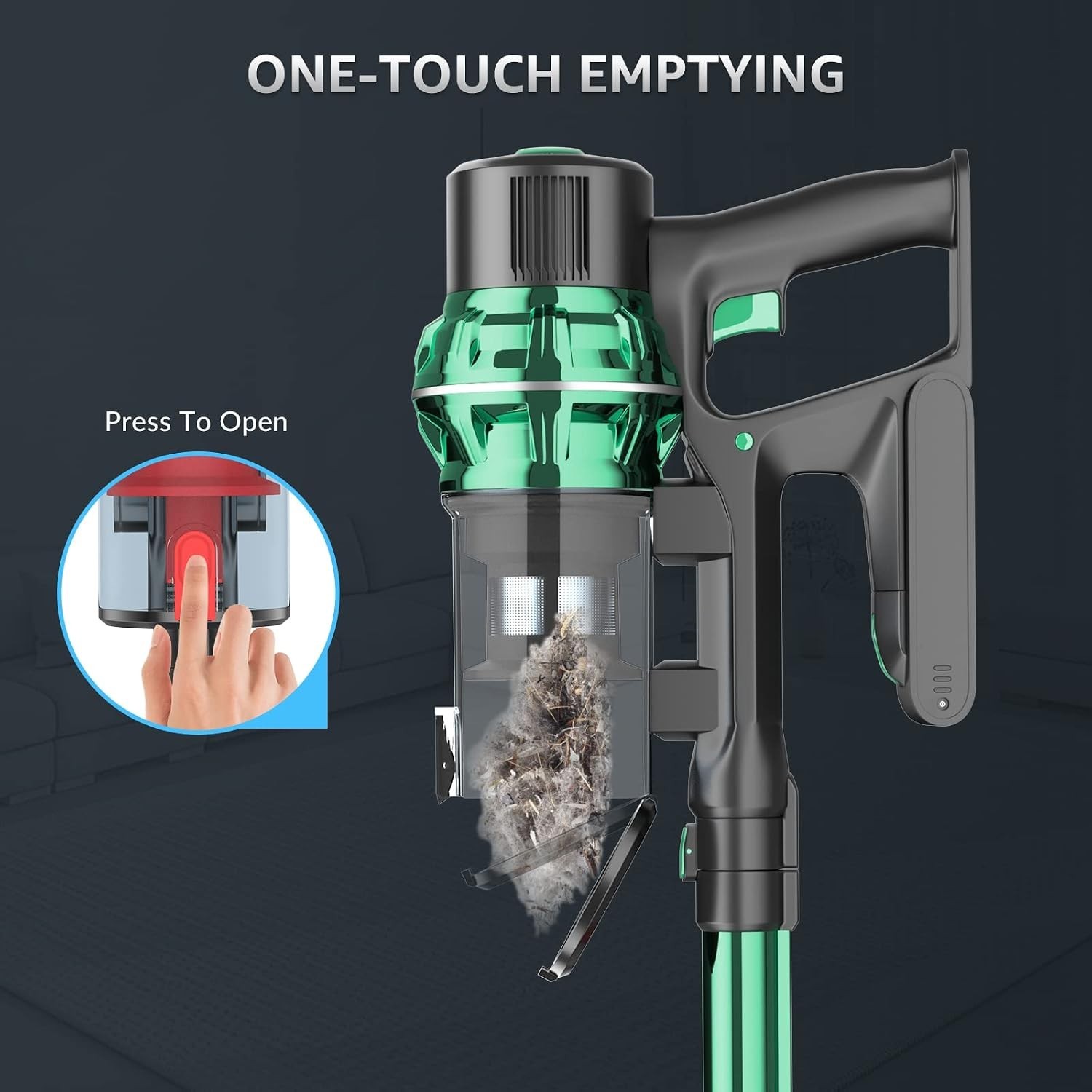 Stick Vacuum Cleaner Cordless Wireless Lightweight Detachable Battery 35KPA Pet