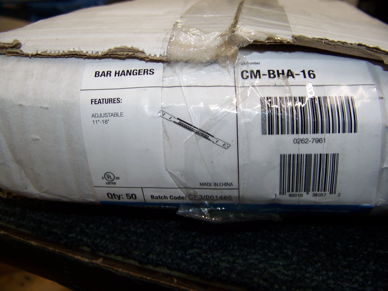 Lot of 50 Centaur Bar Hangers Adjustable 11″-18″ CM-BHA-16 New
