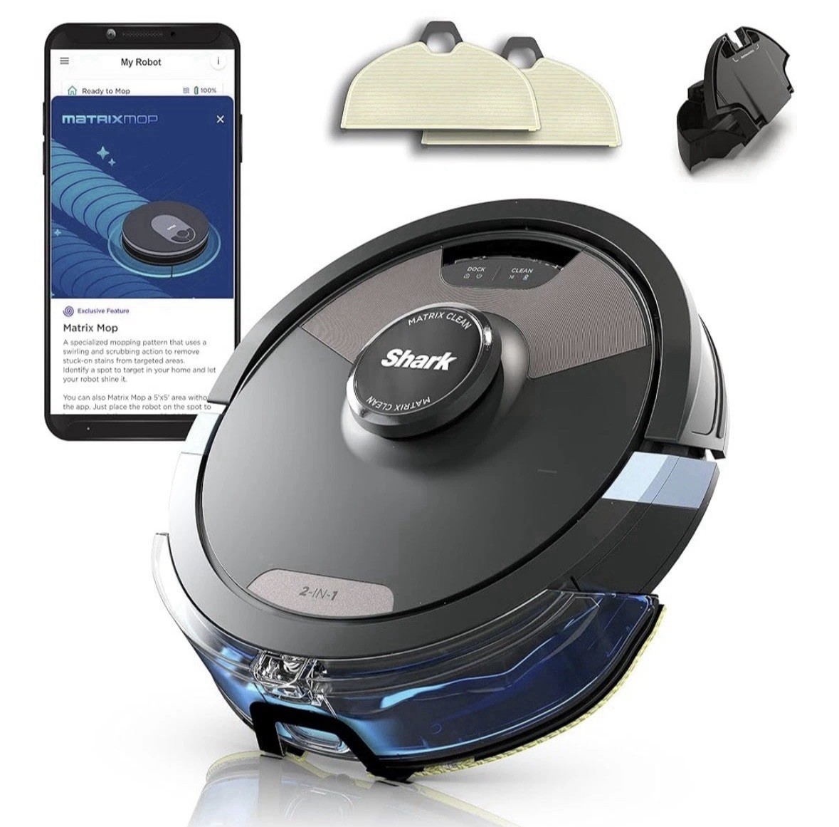 Shark RV2620W AI Ultra Robot Vacuum and Mop with Matrix Clean Navigation