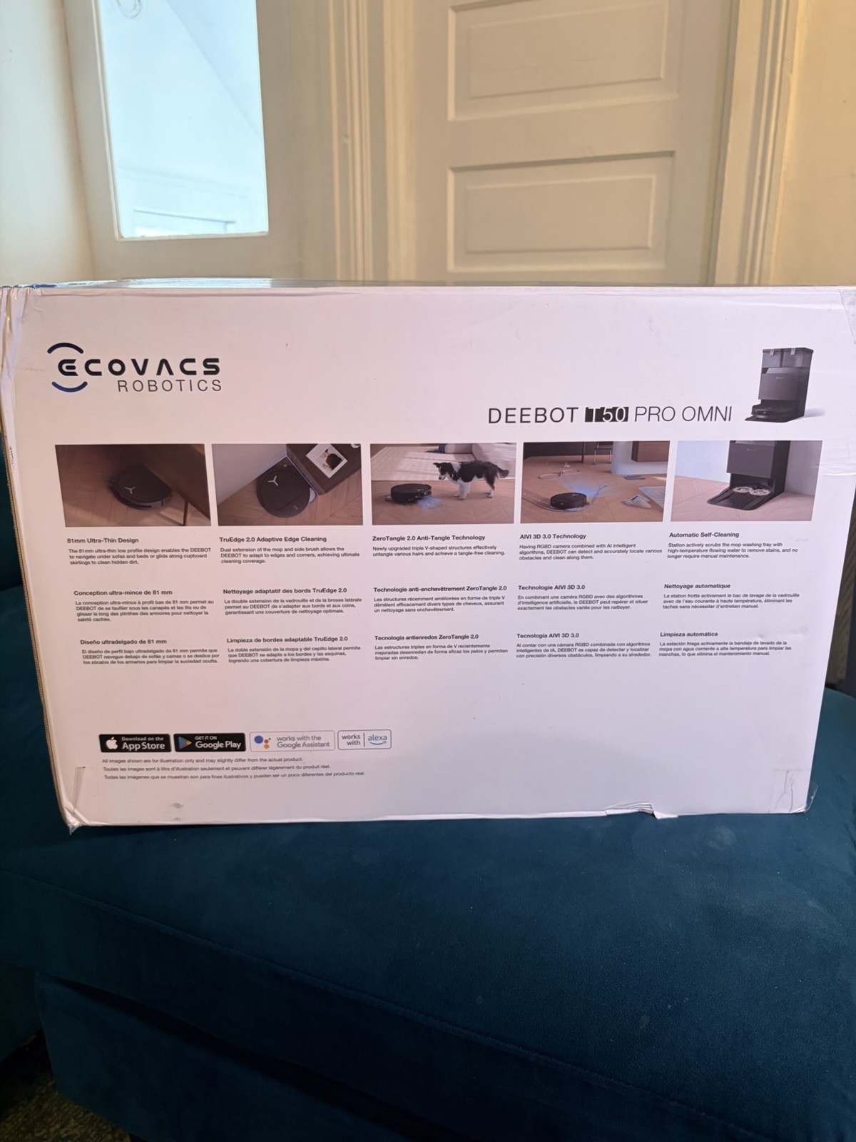 ECOVACS DEEBOT T50 PRO OMNI Bagless Cordless Robot Vacuum + OMNI Dock