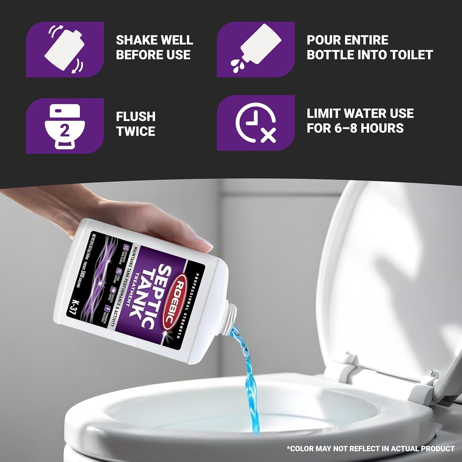 Septic Tank Treatment: Removes Clogs, Environmentally Friendly Bacteria Enzym…