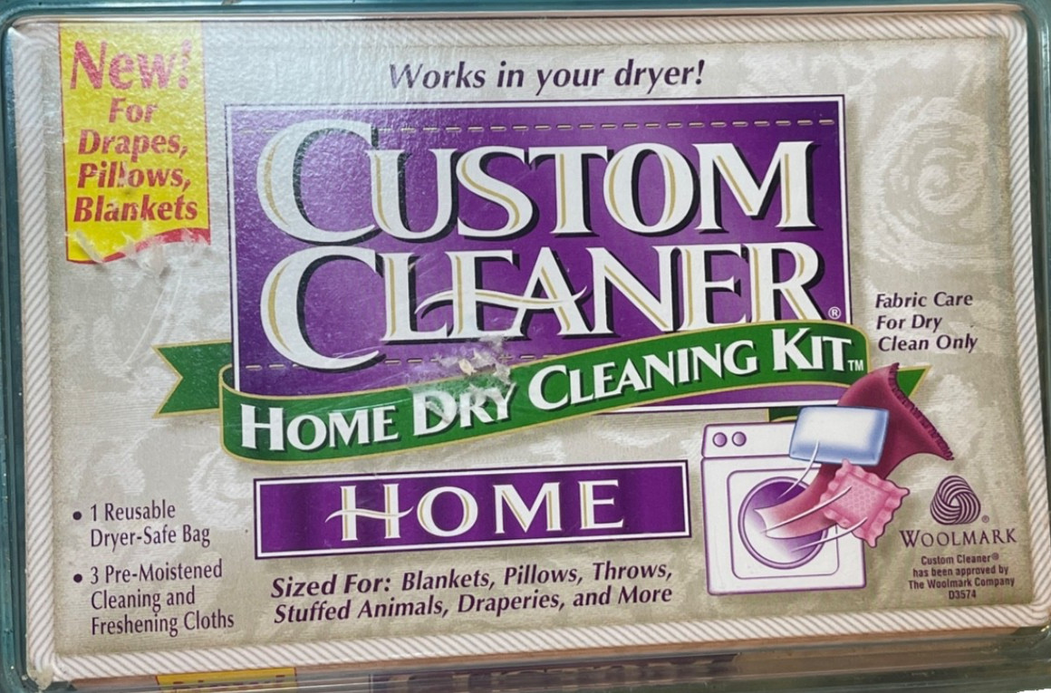 Vtg Custom Cleaner Home Dry Cleaning Kit 3 Refills Wool Silk Dryer 12 Garments