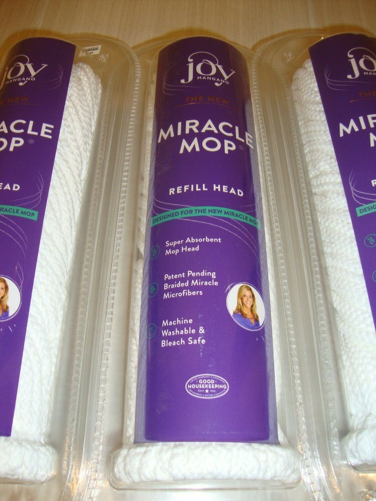 3 Joy Mangano The New Miracle Mop Refill Replacement Head