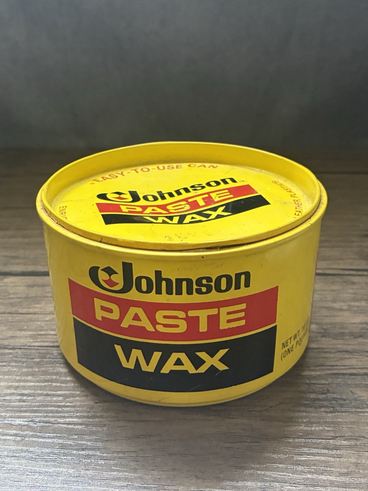 Vintage 16 OZ Can Original SC JOHNSON PASTE WAX Discontinued 1lb 1oz