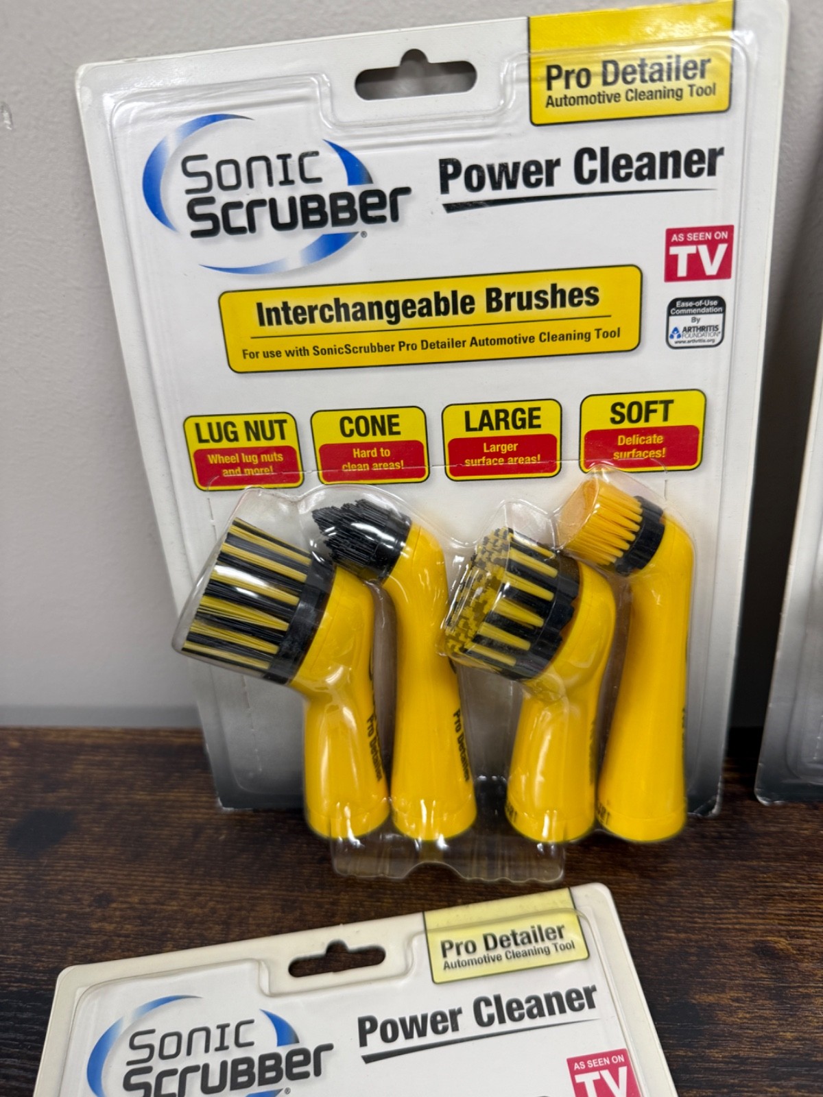 Lot of 4 Sonic Scrubber Pro Detailer Power Cleaner Interchangeable Brushes Pack