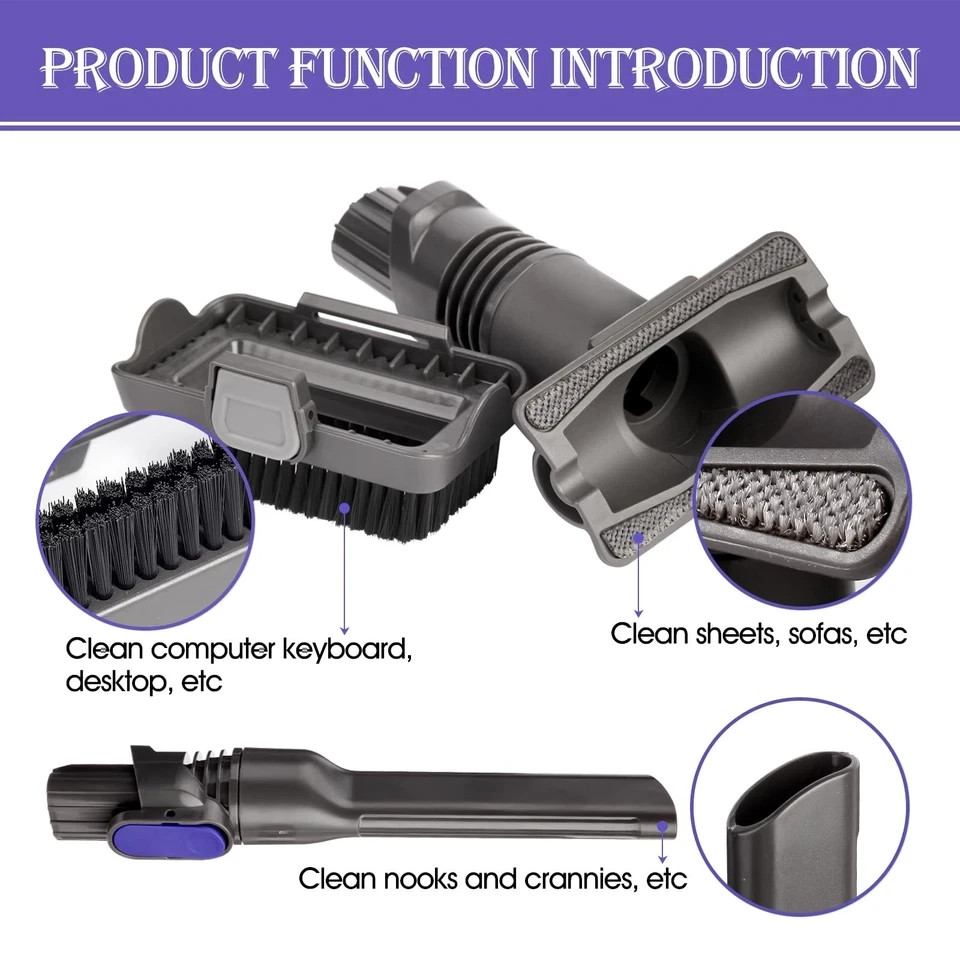 Vacuum Crevice Tool Brush Replacement Parts Compatible with Shark Pet Cordles…