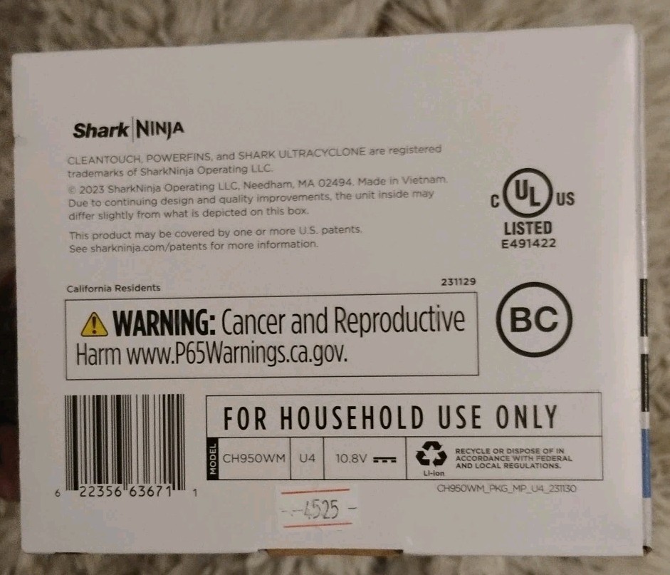 Shark CH950WM UltraCyclone Pet Pro Cordless Vacuum New