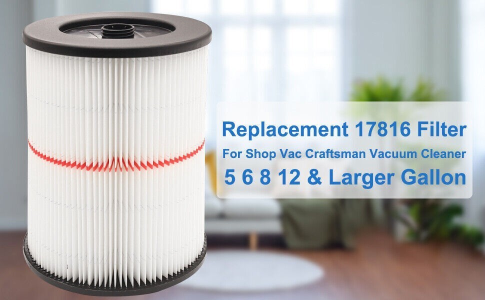 9-17816 Replacement Cartridge Filter Wet Dry Air Filter For Shop Vac Craftsman