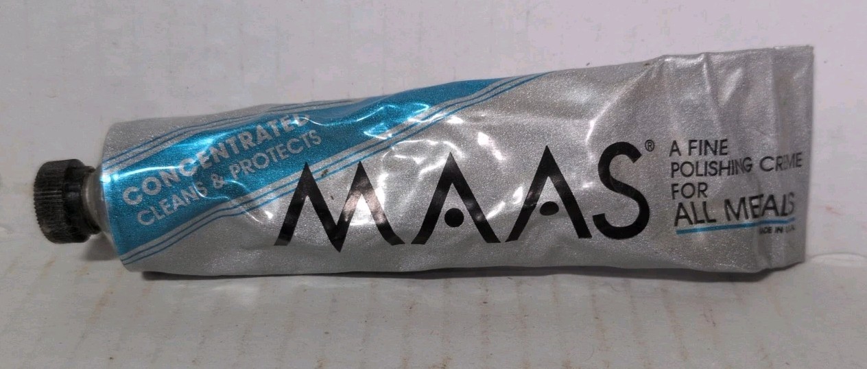 MAAS Fine Polishing Creme For All Metals Concentrated 2 oz Partial Tube Vintage
