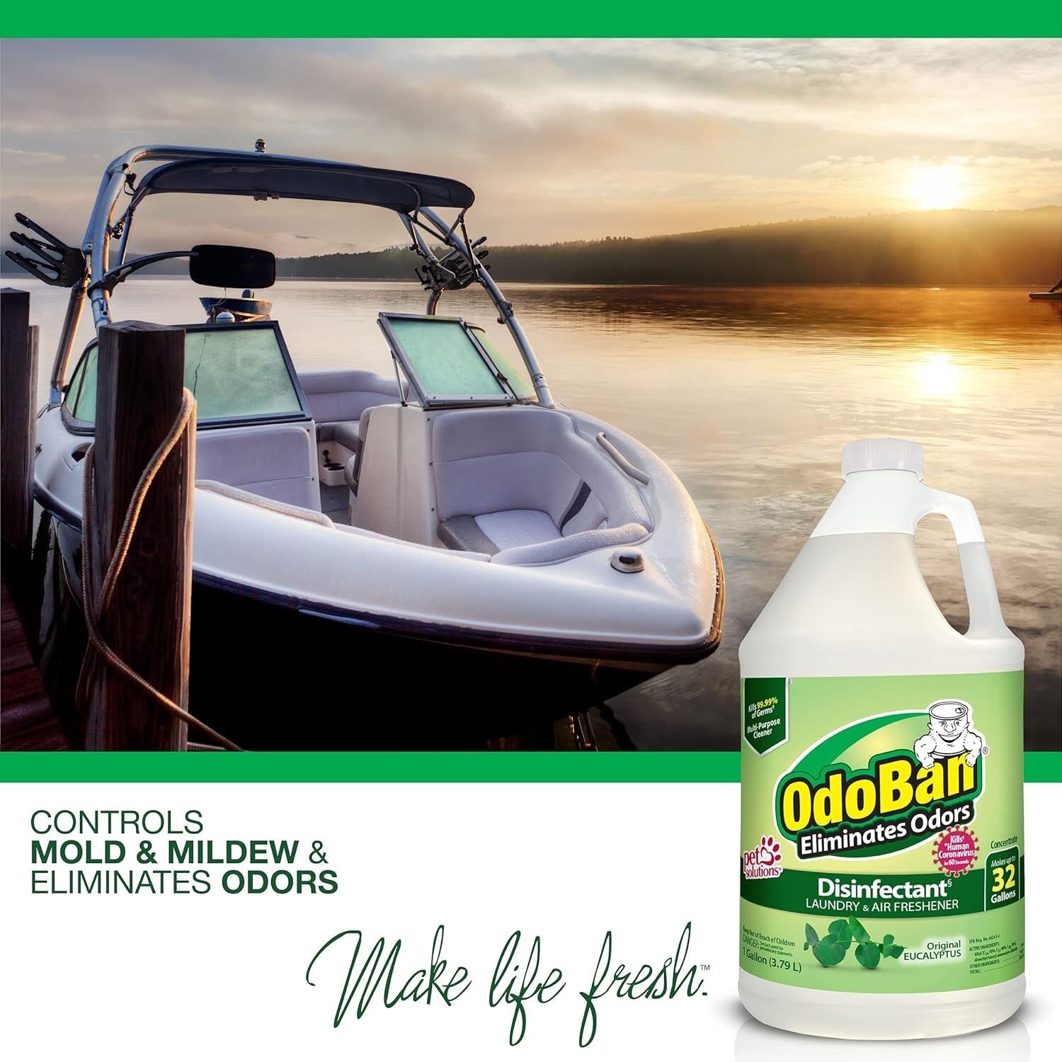 Disinfectant Concentrate and Odor Eliminator,1 Gallon, Original Eucalyptus