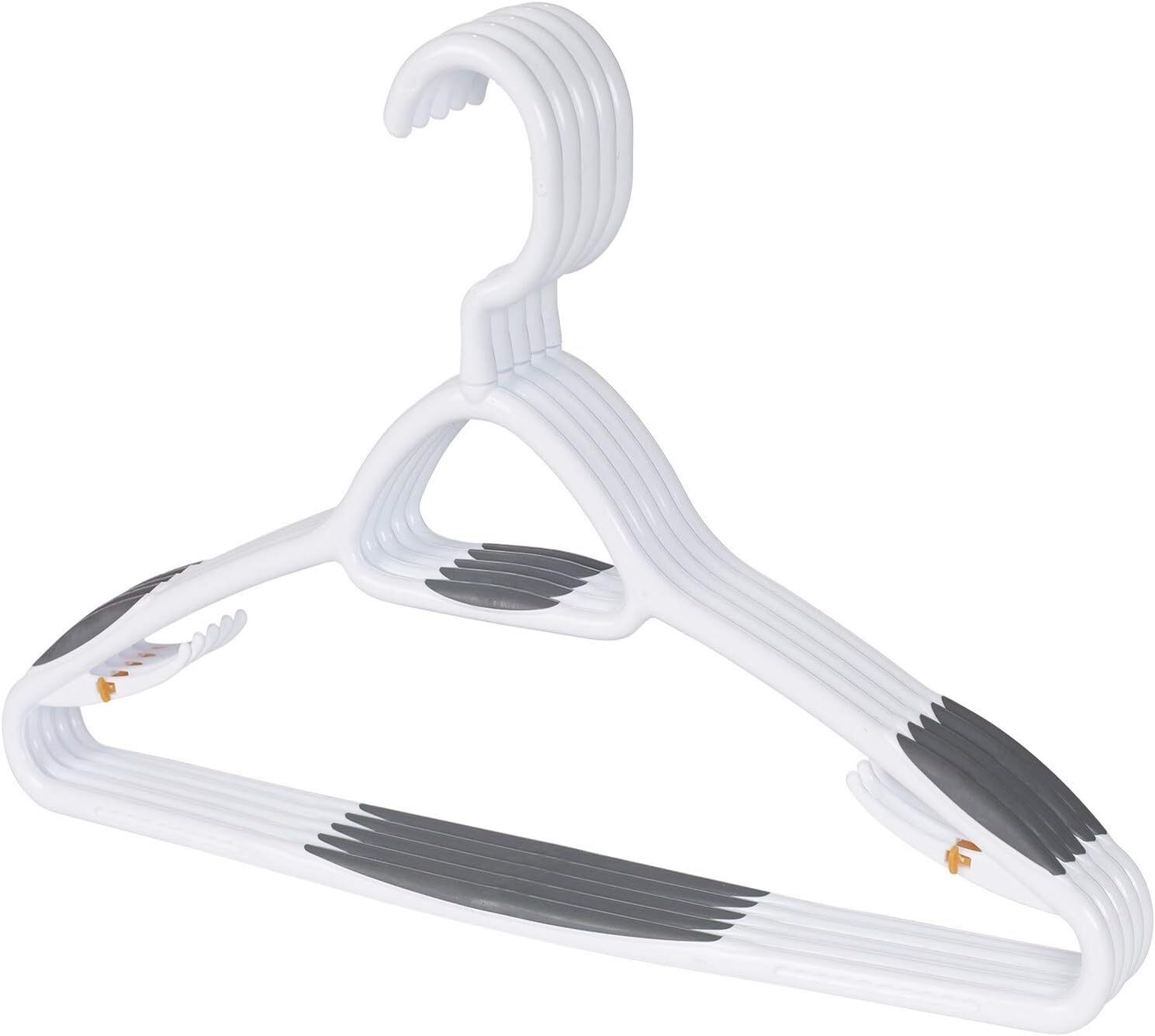 5 Pack Deluxe Swivel Nonslip Clothes Hanger Cool Grey