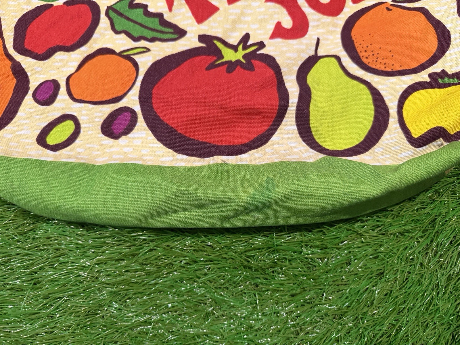 TRADER JOE’S Reusable Canvas Shopping Grocery Tote Bag Fruits Vegetables USA