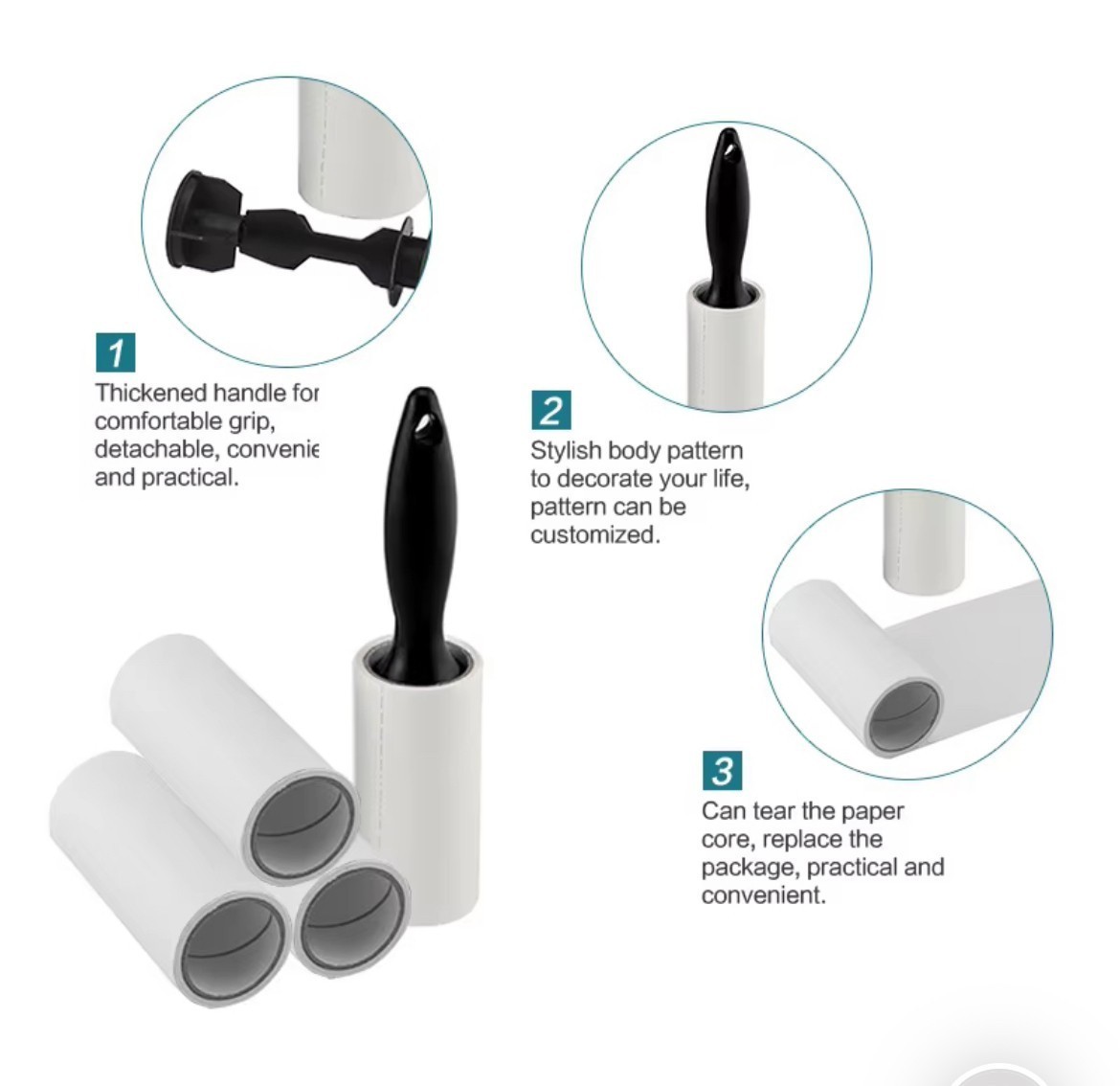 6 STICKY LINT ROLLERS AND 2 BRUSH HAIR REMOVAL GLOVES FREE SHIPPING