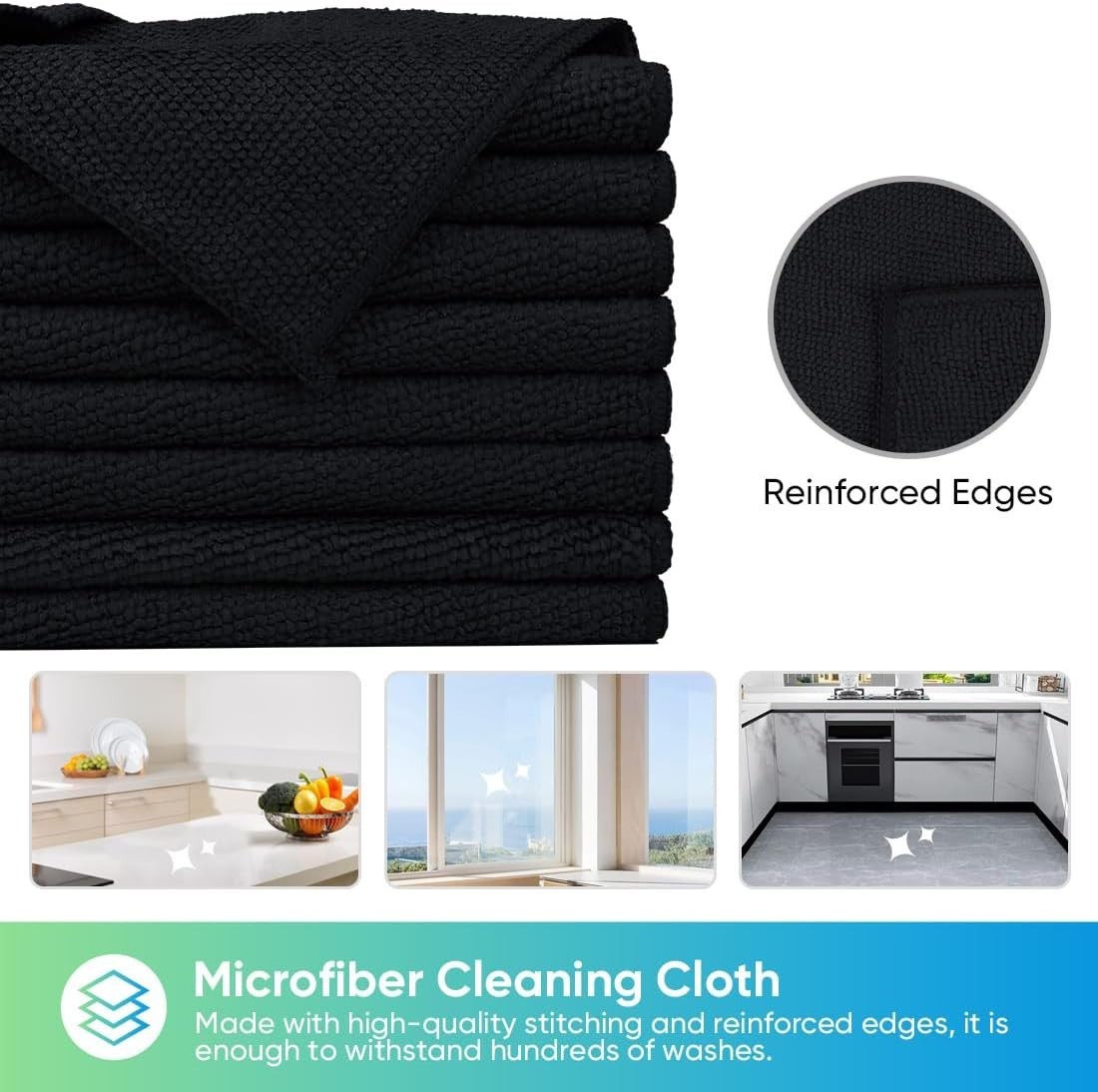 Effortless Cleaning with 24 Pack Micofiber Towels – Efficient 11.5”x11.5” Rags