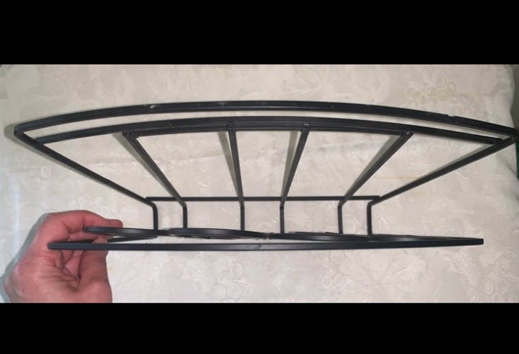 Spectrum Diversified Black Metal Scroll Wall-Mount Magazine Rack