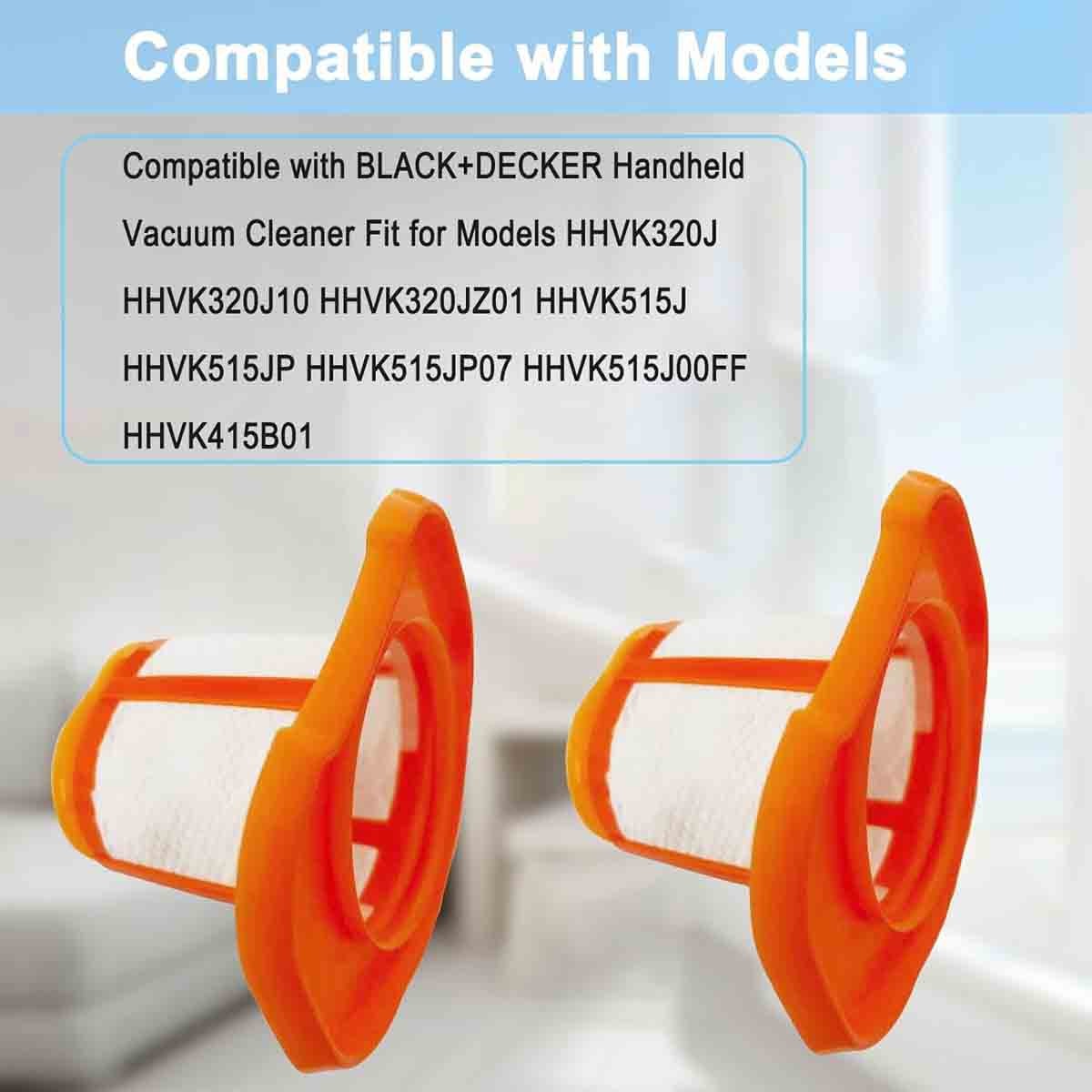 HHVKF10 Filter Compatible with Black+Decker, Washable and Reusable