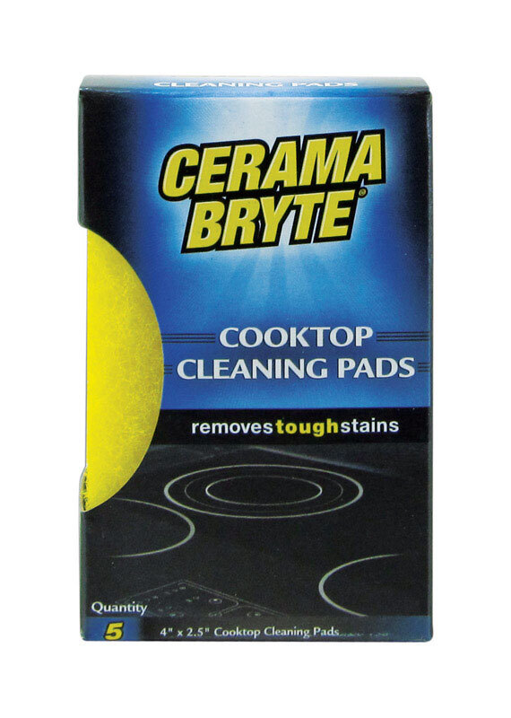 Cerama Bryte 28512 Yellow Synthetic Fiber Cooktop Cleaning Pad 4 L x 2.5 W in.