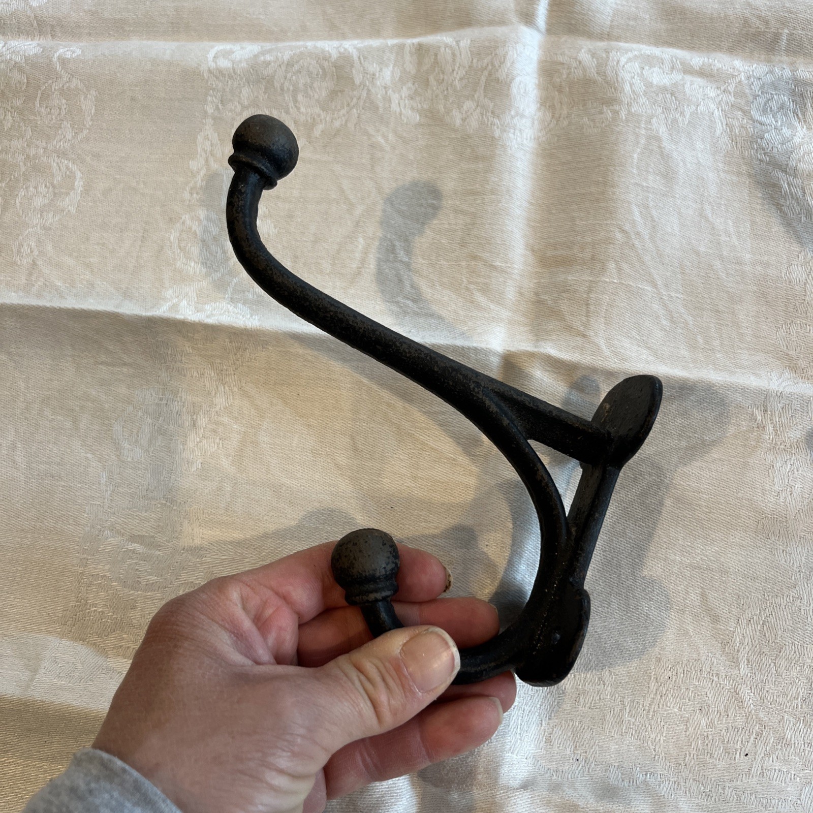 Cast Iron Large Coat Hook/Harness/Tack Hook 5.5” Set of 2