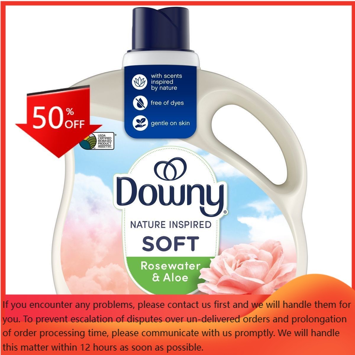 Downy Inspired Fabric Softener – Rosewater Aloe – 111 fl oz