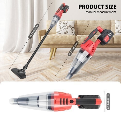 Cordless Vacuum Cleaner 3 in 1 Rechargeable Lightweight Stick Vacuum Cleaner LED