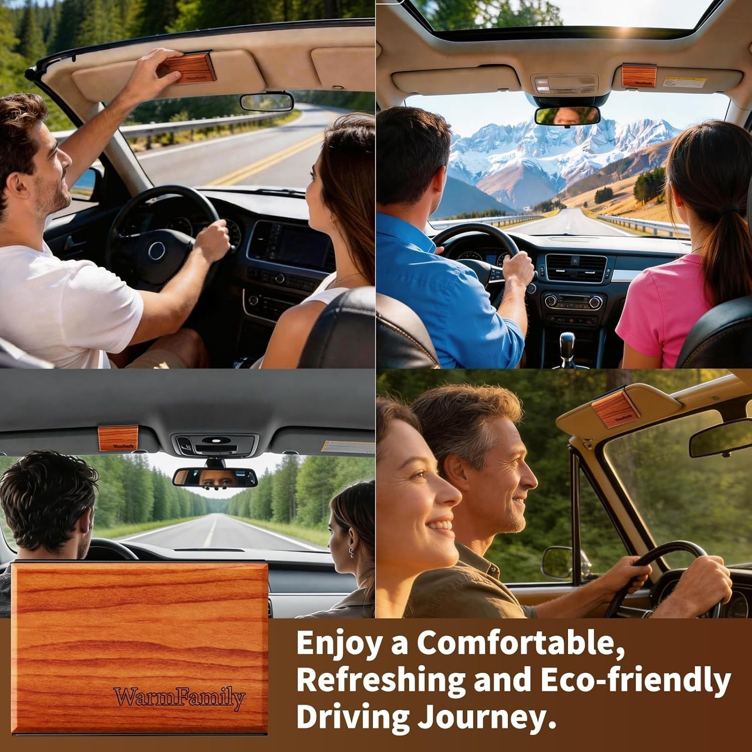 Car Air Freshener – Wood Air Freshener – Car Odor Eliminator Multi Scents