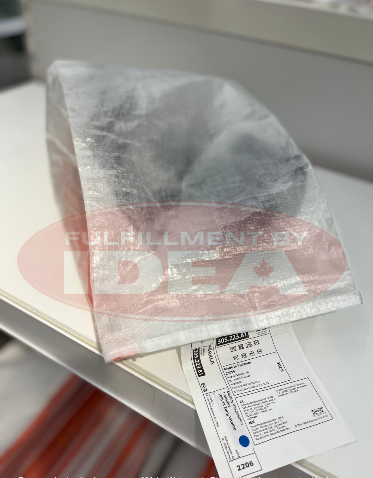 Brand New IKEA PARKLA White Storage Case Shoe Bag 48×22 cm (19×8 ¾ “) 305.223.81