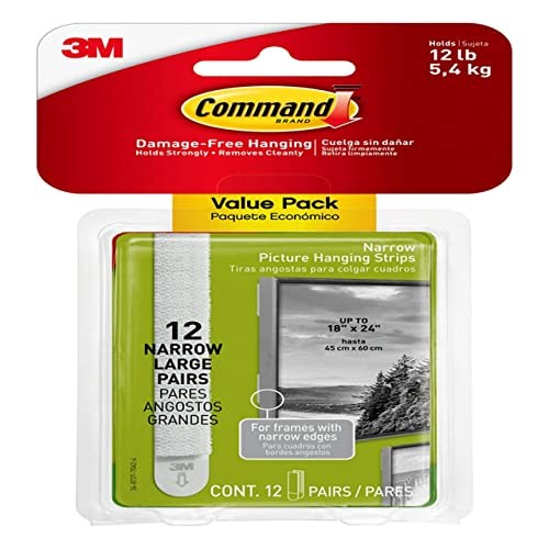 Narrow Picture Hanging Strips, Damage Free Hanging Picture Standard Packaging