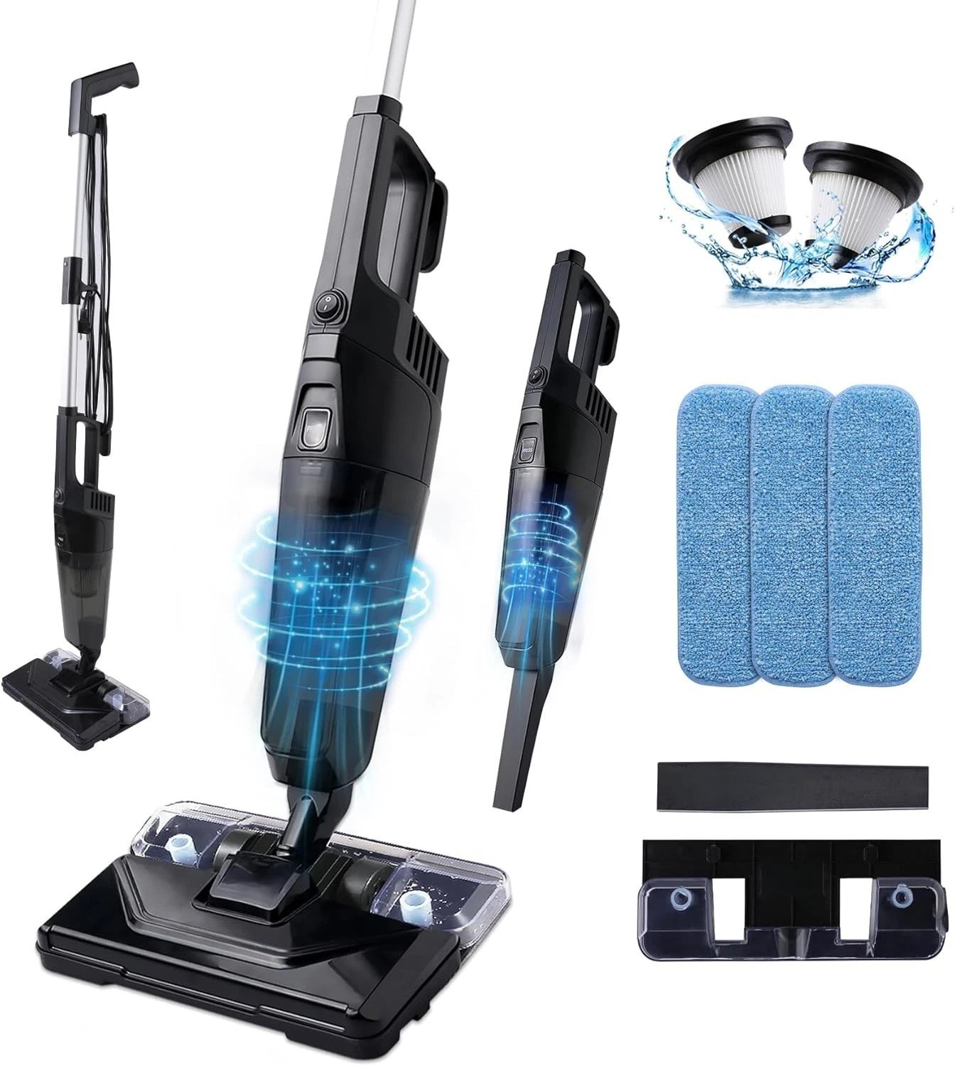 Versatile 600W Vacuum and Mop All-in-One – Perfect for Hard Floors & Carpets