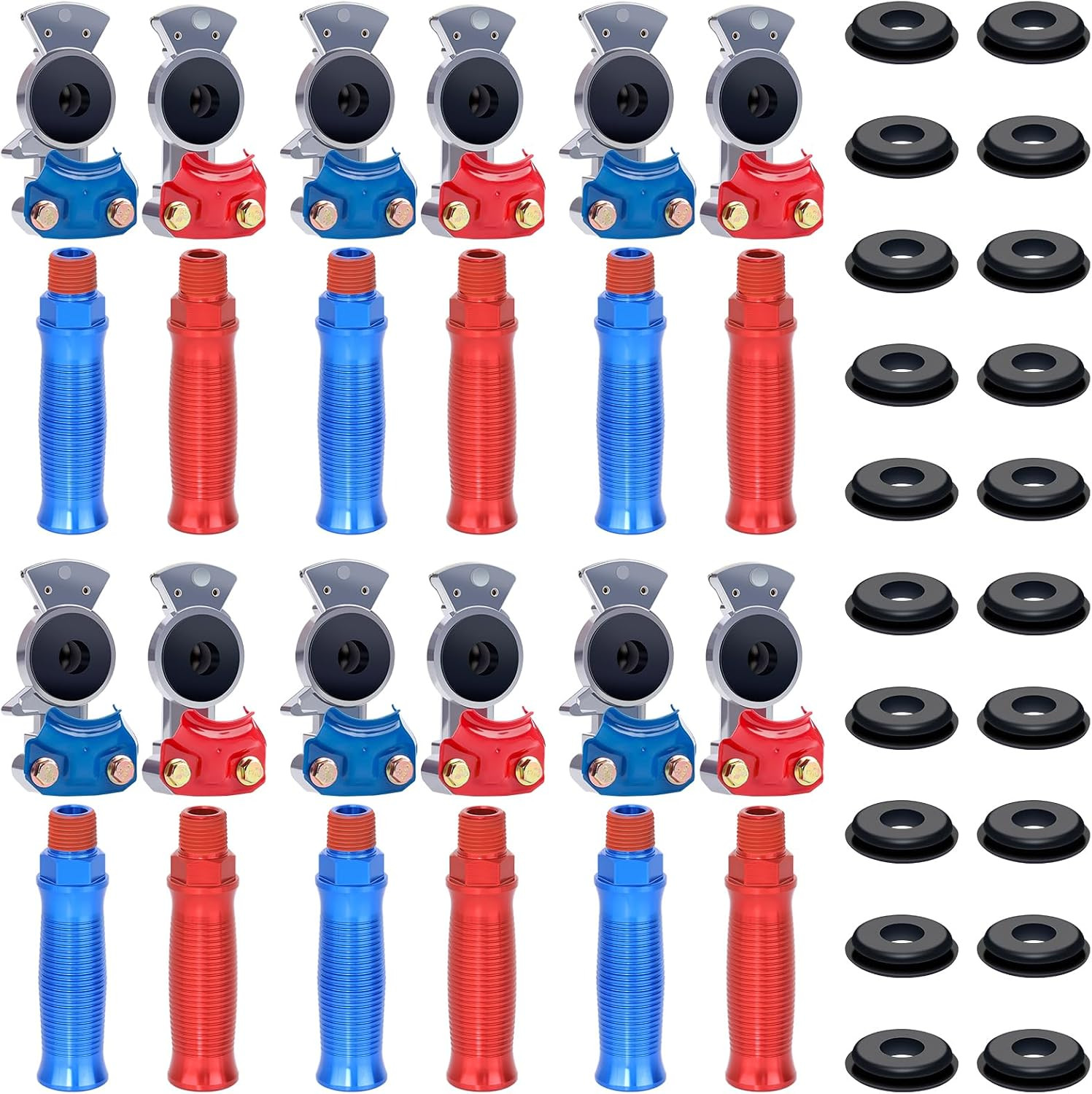 12 Pcs Glad Hands and 12 Pcs Gladhand Handles and 20 Pcs Gladhand Seals Kit for