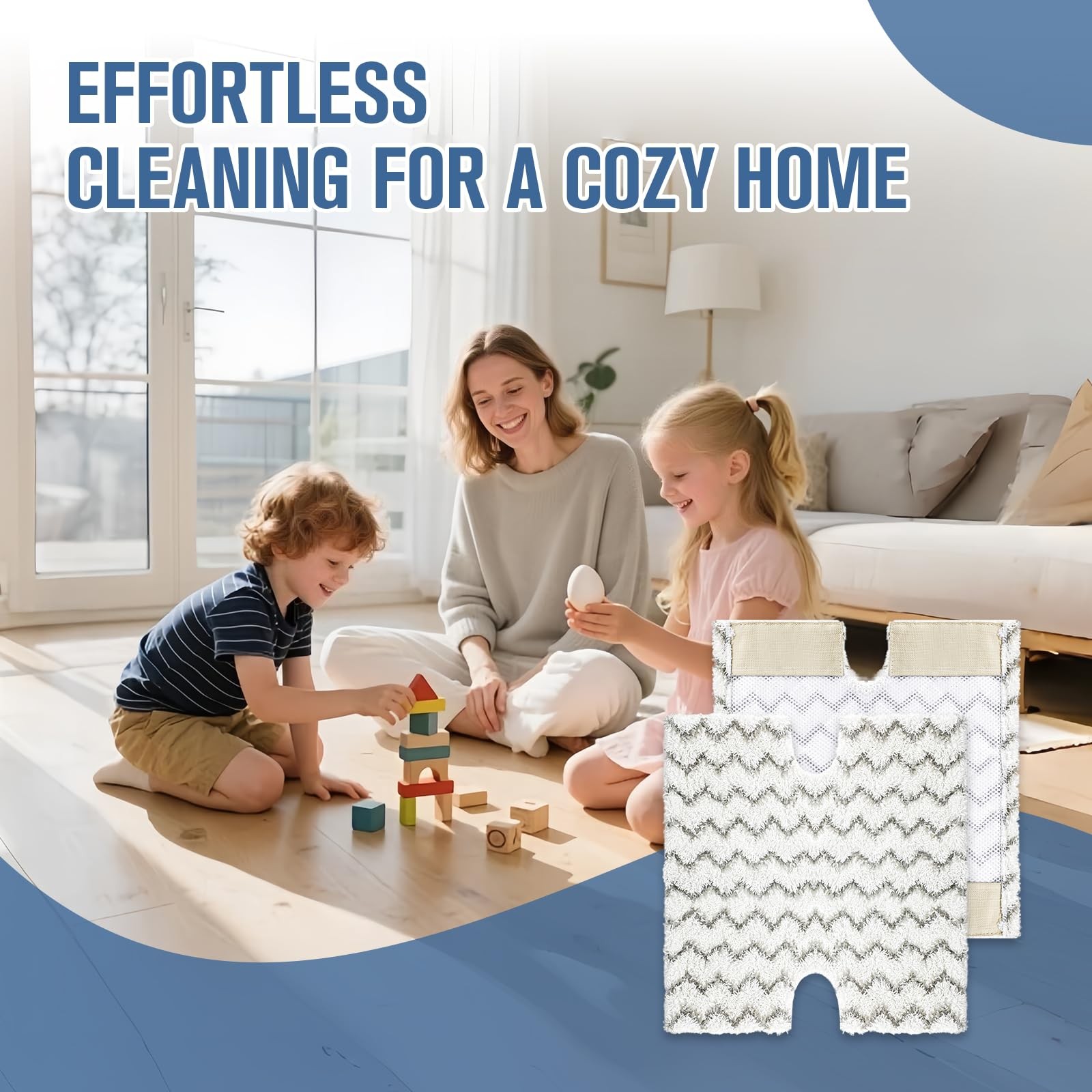 2 Pack Steam Mop Replacement Pads Compatible with Shark Genius Steam Mop S5003D