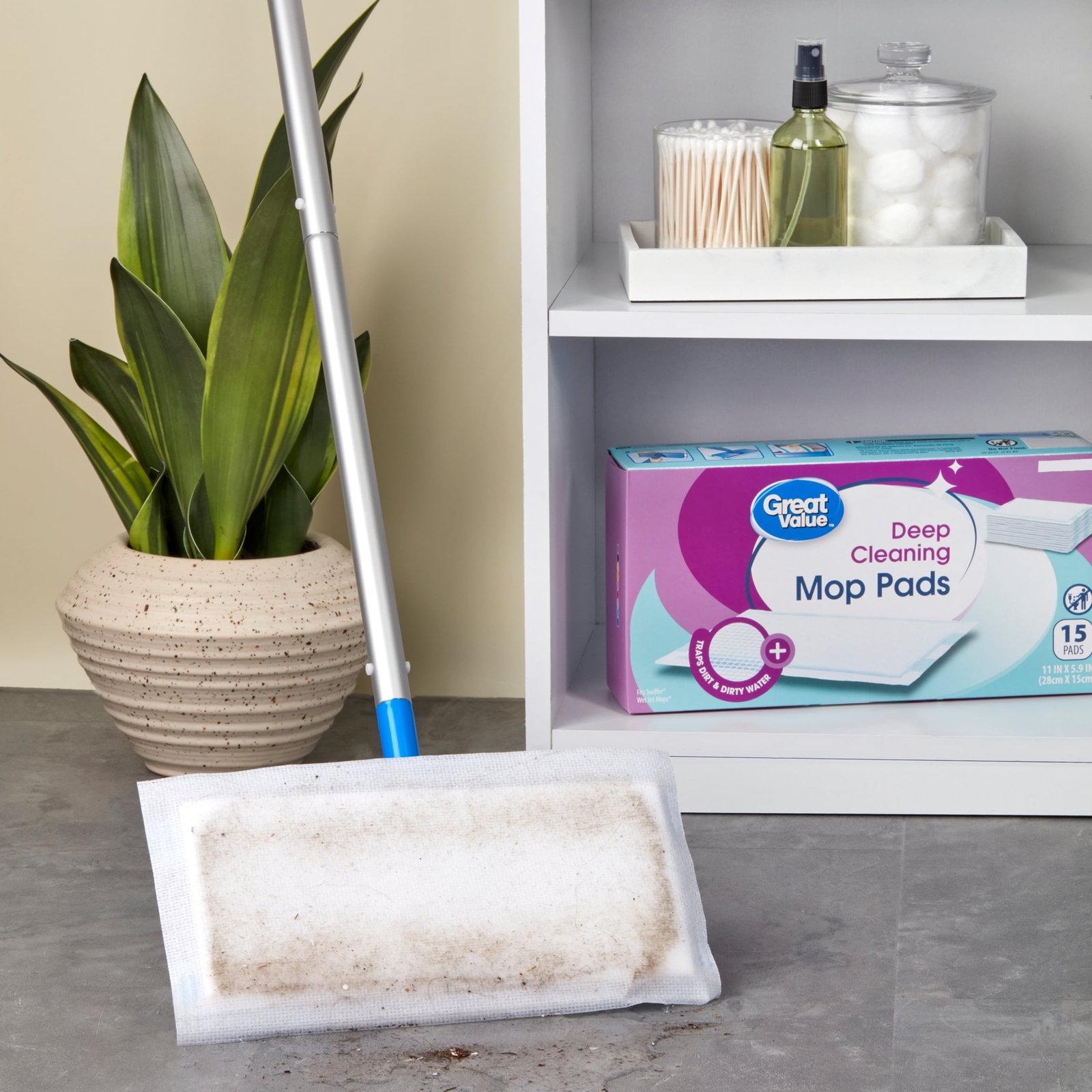 Deep Cleaning Mop Pads, 24 Count
