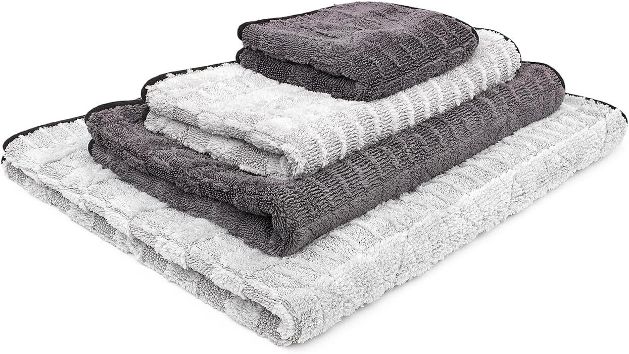 Fast-Drying Automotive Microfiber Towel with Buttersoft Suede Border – 20inx30in