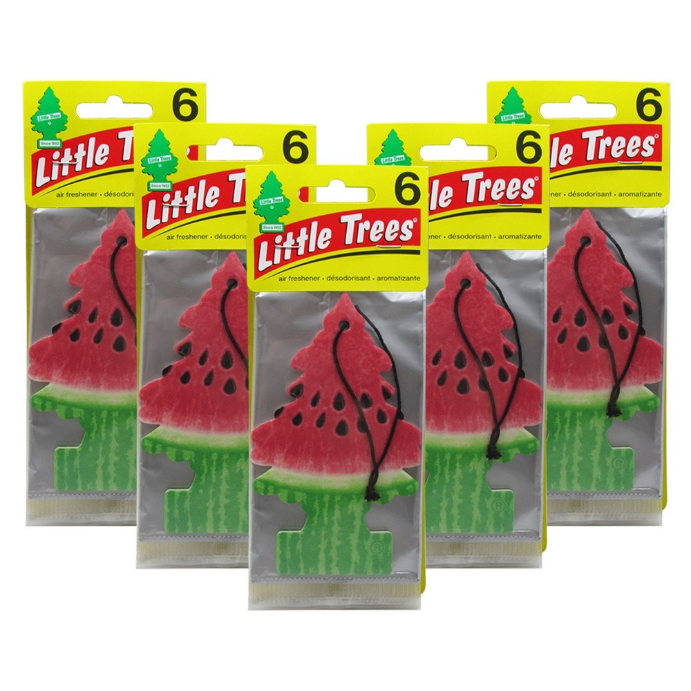 30 x LITTLE TREES Car Air Freshener – Watermelon Scent, Provides Long Lasting