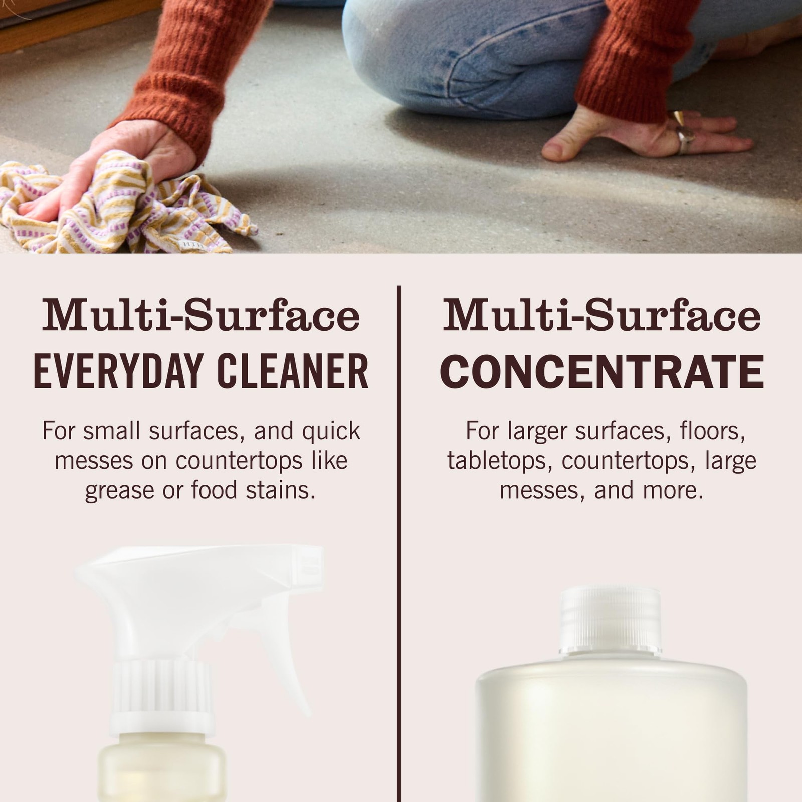 CLEAN DAY Multi-Surface Cleaner Concentrate, Use to Clean Floors, Tile, Counters