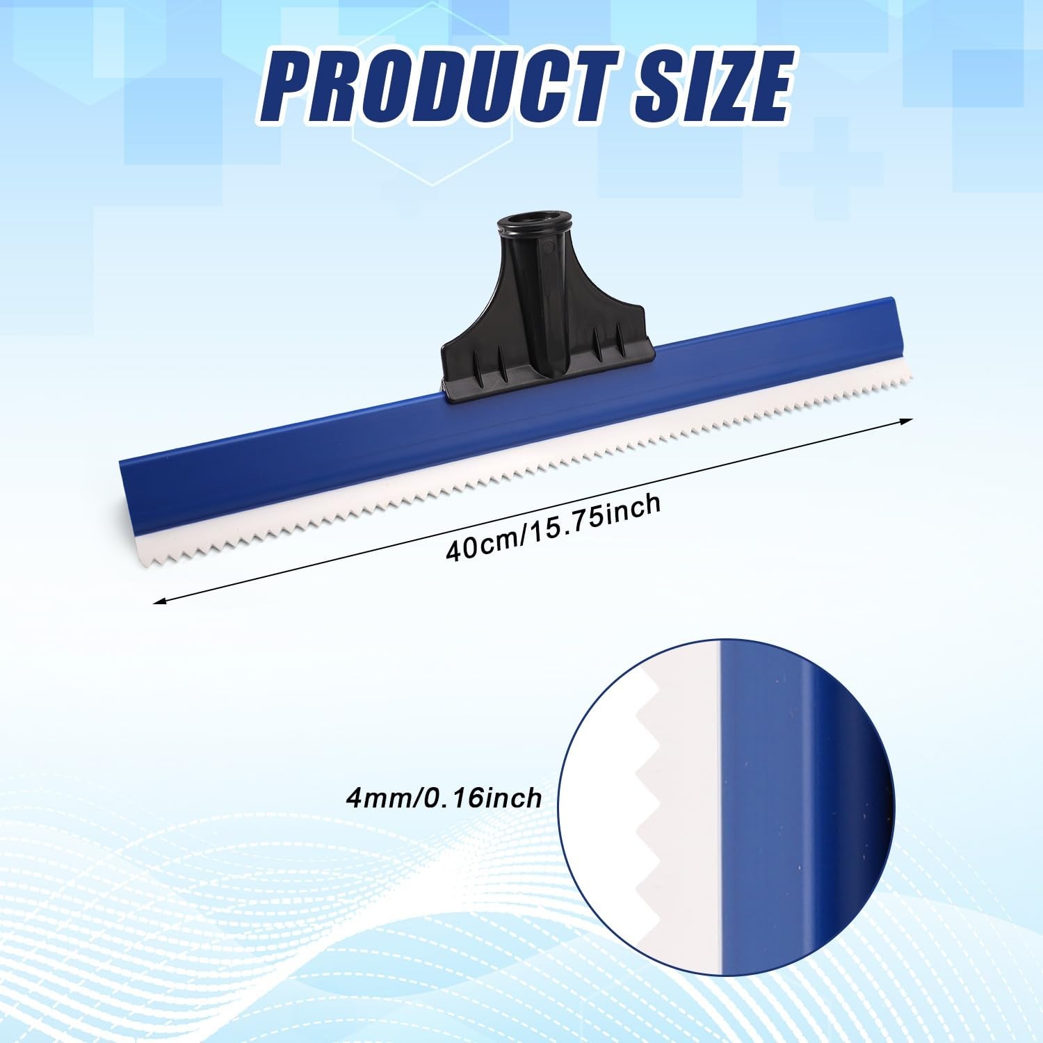16 Inch Epoxy Squeegee, 0.16 Inch Teeth Notched Squeegee for Self Leveling Ce…