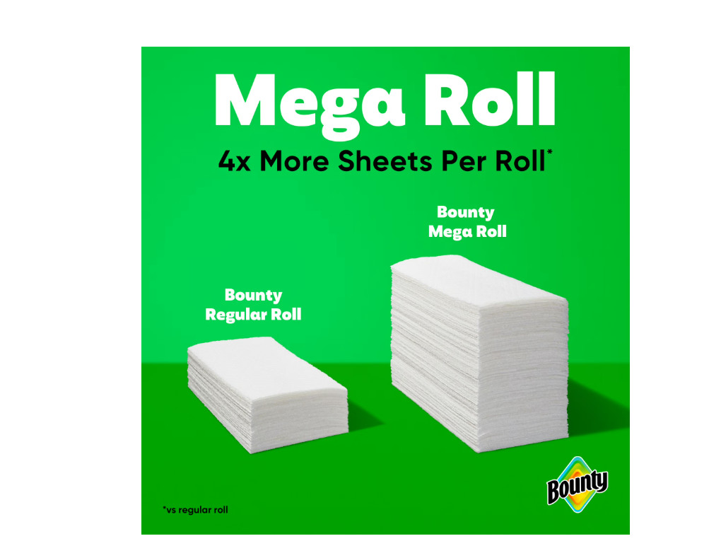 Bounty Paper Towels Select-A-Size White, 6 Mega Rolls