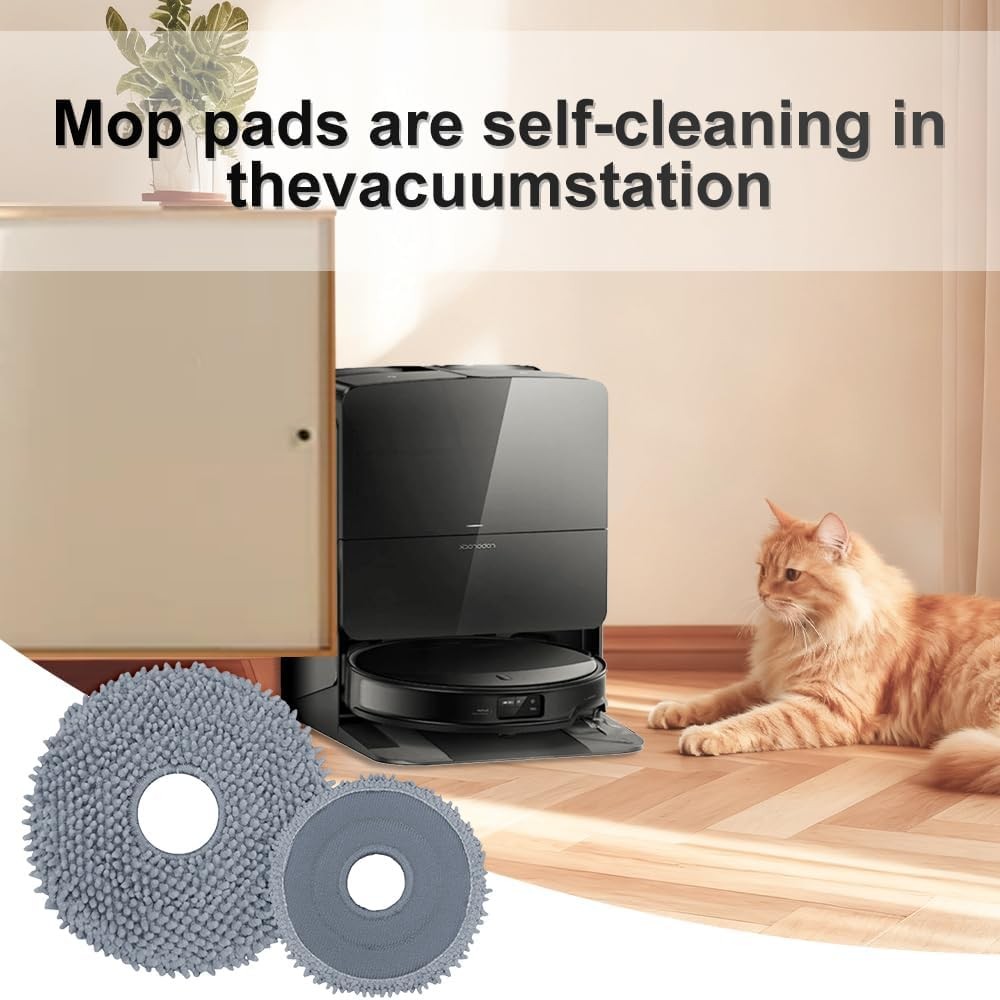 8 Pack Mop Pads for Roborock QV 35A/Qrevo S/Q Revo/Qrevo Pro/Qrevo Plus/Qrevo